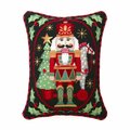 Puesta En Escena Nutcracker Needlepoint Pillow with Pull Toy PU3128303